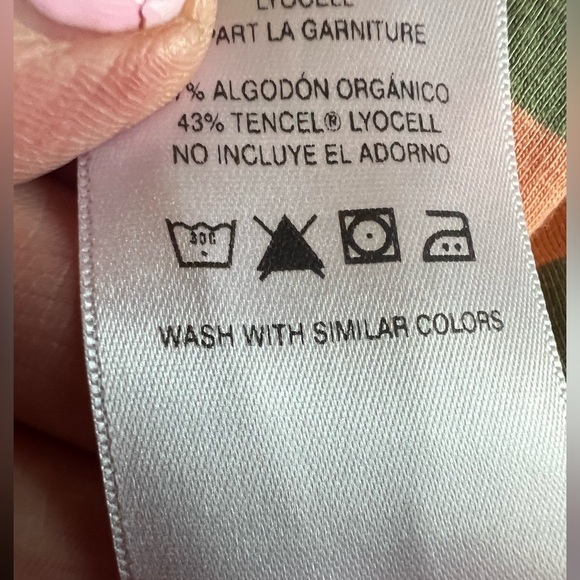 Vintage Y2K Patagonia orange green striped travel festival skirt L outdoor - Picture 5 of 8